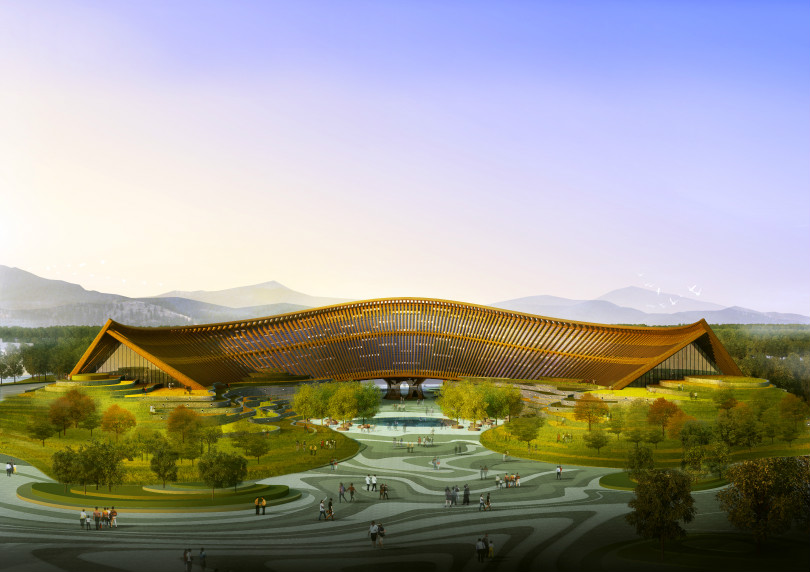 北京***園藝博覽會(huì)中國(guó)館 陶瓷漆鋁單板 北京***園藝博覽會(huì)中國(guó)館 陶瓷漆鋁單板