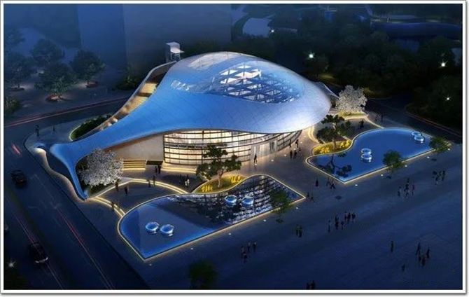 創(chuàng)新湖南會議中心，穿孔板+Low-E玻璃打造雙曲面幕墻